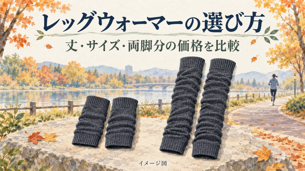 通常丈とロングのレッグウォーマーを並べたイメージ図。比較商品の実物写真ではありません。