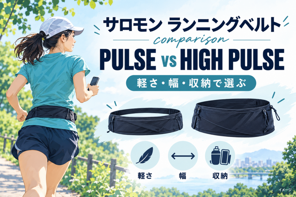 PULSEとHIGH PULSEの比較。ランナーとランニングベルトのイメージ。実物写真ではありません